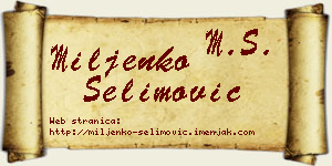 Miljenko Selimović vizit kartica